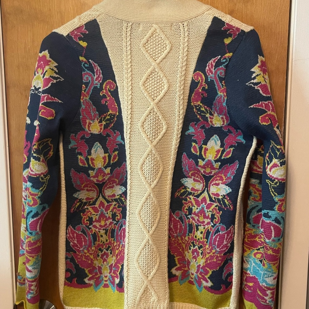 Flying Tomato Cream Cable Knit Cardigan Sweater - Picture 3 of 3